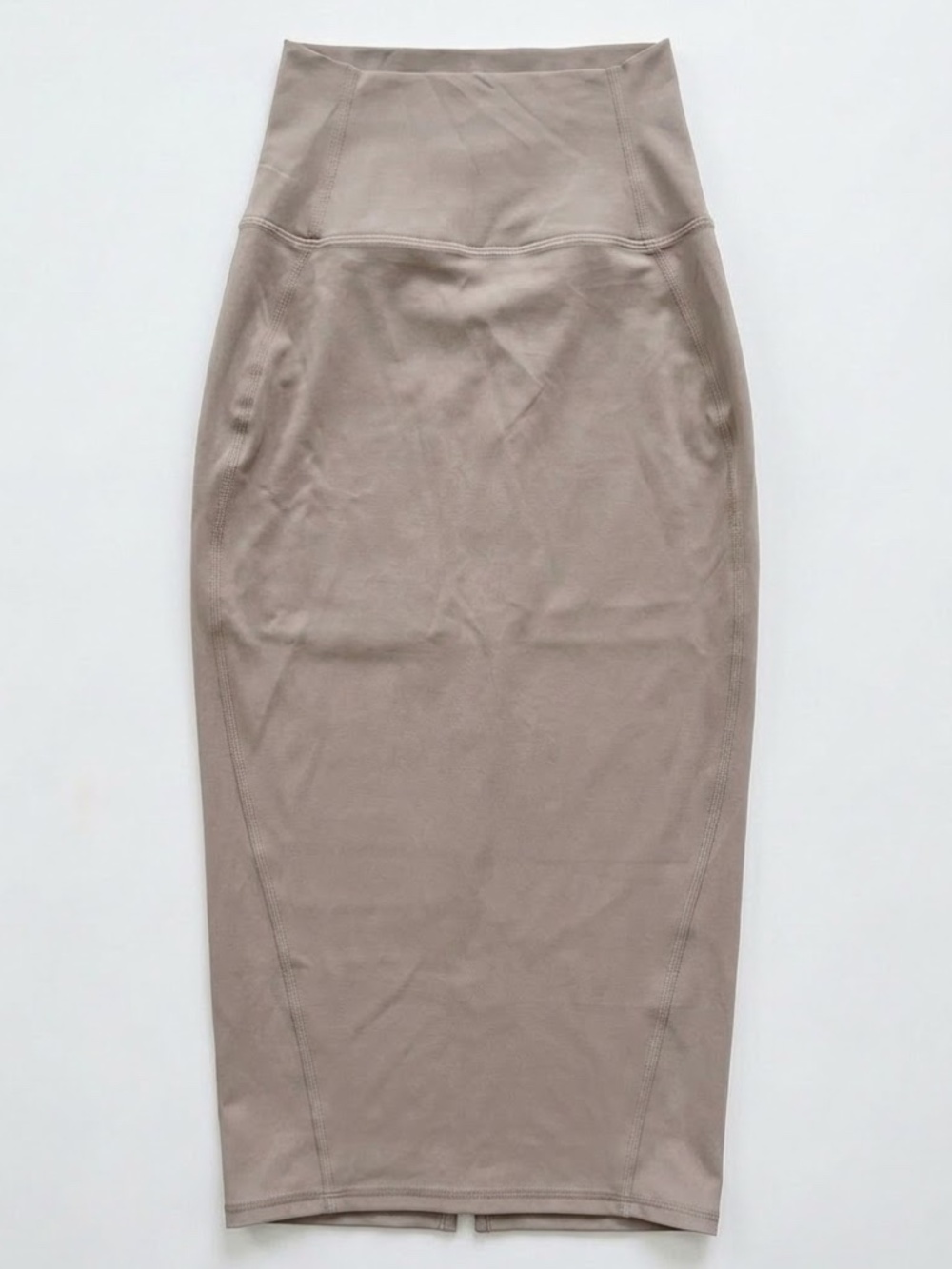 Lululemon Nulu Slim-Fit High-Rise Midi Skirt Size 2 Taupetastic NWOT